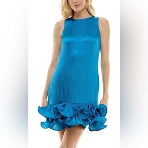 TAYLOR PEACOCK Sleeveless Dress with Ruffle Hem 2